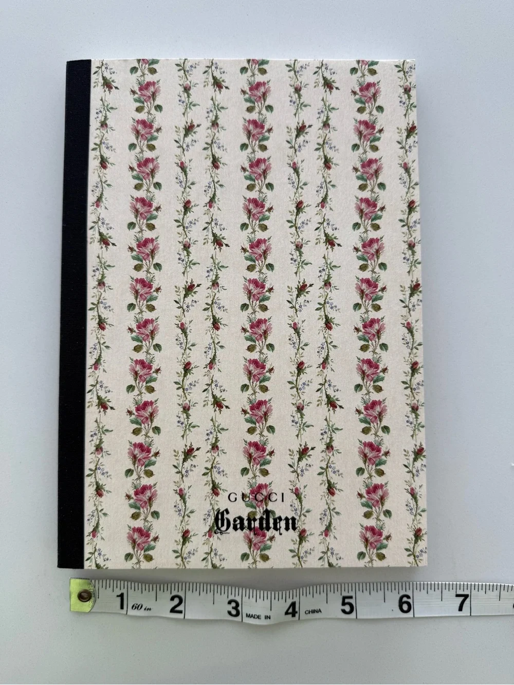 Gucci Garden Floral Stripe Notebook - Pink/Cream, Brand New